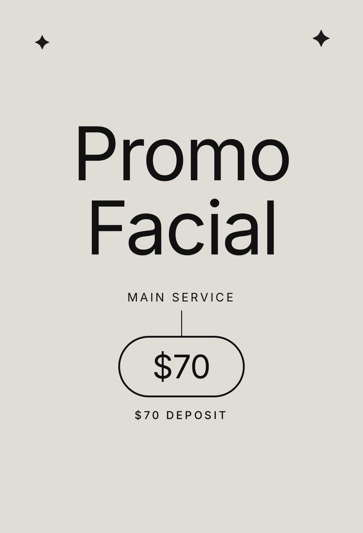 $70 Promo Facial